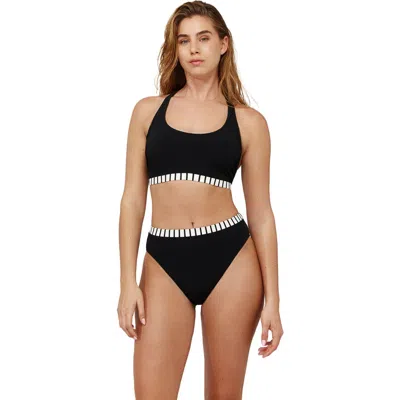 Free Sport By Gottex Coco Scoop Neck Bikini Top In Black