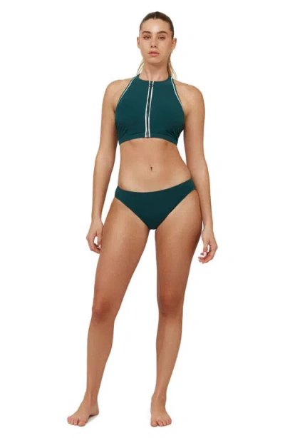 Free Sport By Gottex Duke High Neck Bikini Top In Green