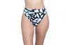 Free Sport By Gottex Geo Club High Waist Swim Bottom In Black/white