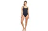 Free Sport By Gottex Geo Club Round Neck One Piece Swimsuit With Zipper In Black