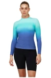 Free Sport By Gottex Nixi Long Sleeve Rash Guard Swim Top In Green