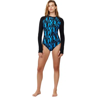 Free Sport By Gottex Ocean's Eleven Long Sleeve One Piece In Multi