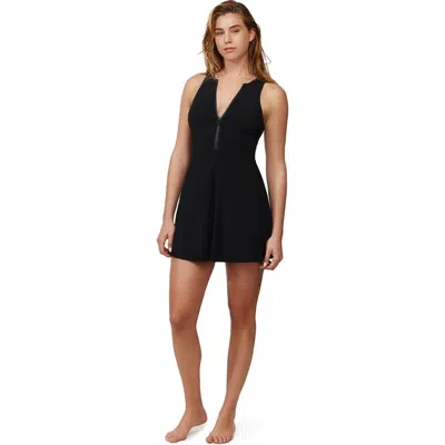 Free Sport By Gottex Swim Shady High Neck Swimdress In Black