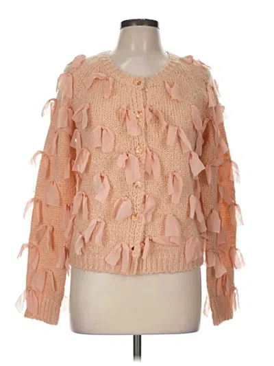 Pre-owned Free The Roses Cardigan Sweater In Pink