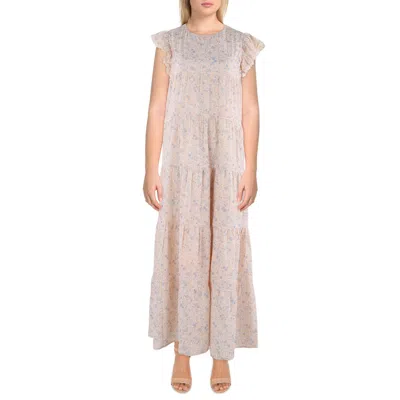 Free The Roses Womens Embroidered Cotton Midi Dress