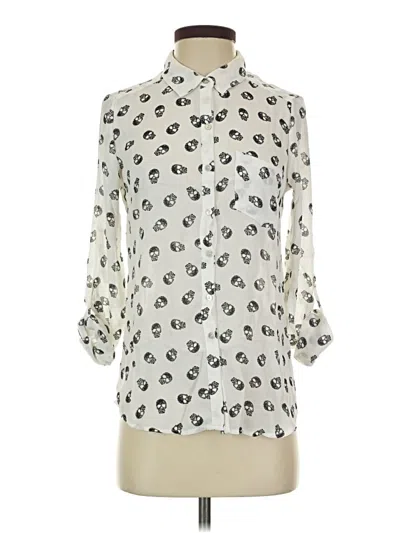 Pre-owned Freebird 3/4 Sleeve Blouse In Ivory