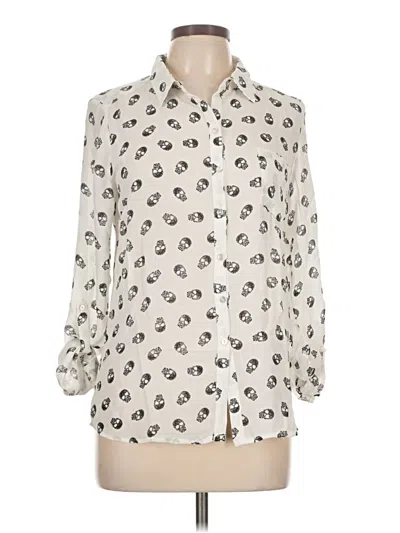 Pre-owned Freebird 3/4 Sleeve Blouse In White