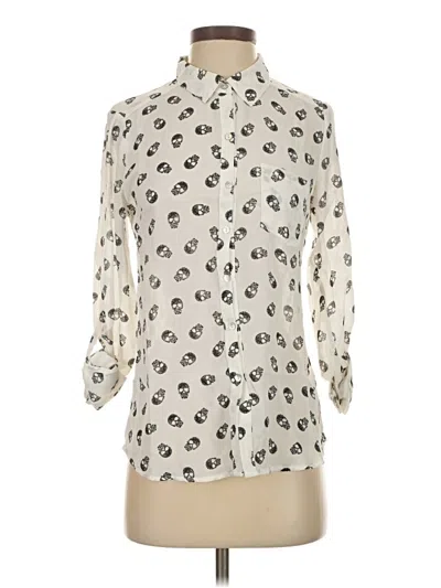 Pre-owned Freebird 3/4 Sleeve Blouse In White