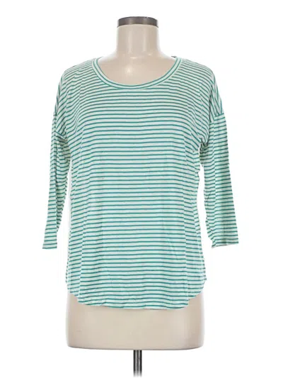 Pre-owned Freebird 3/4 Sleeve Top Teal Boatneck Tops
