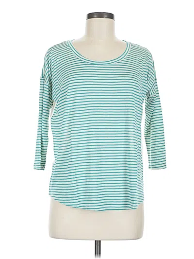 Pre-owned Freebird 3/4 Sleeve Top Teal Boatneck Tops