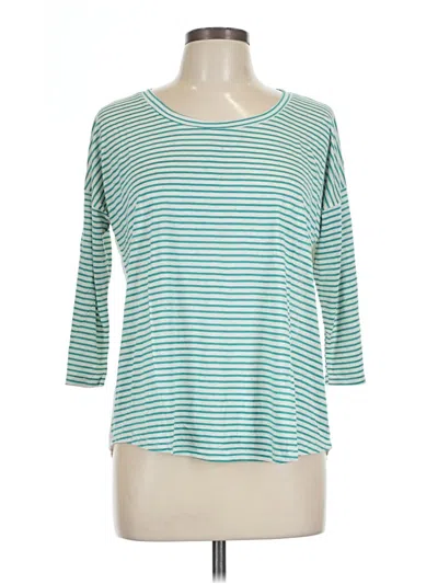 Pre-owned Freebird 3/4 Sleeve Top Teal Boatneck Tops
