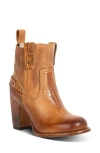 Freebird Bowin Leather Bootie In Tan Croco Multi