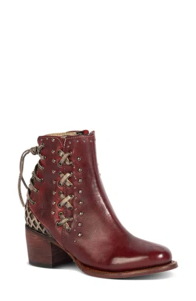 Freebird Columbia Leather Bootie In Red