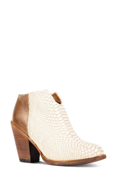 Freebird Detroit Croc Embossed Leather Bootie In Multi
