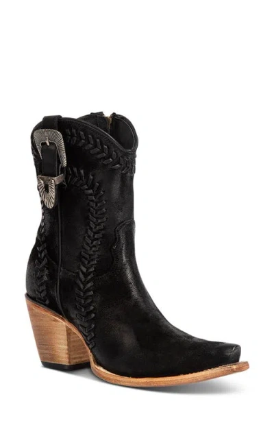 Freebird Freya Leather Western Bootie In Black
