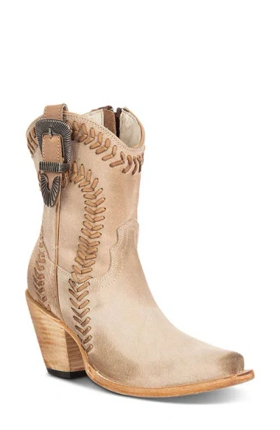 Freebird Freya Leather Western Bootie In Neutral