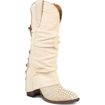 Freebird Jules Leather Western Boot In Neutral