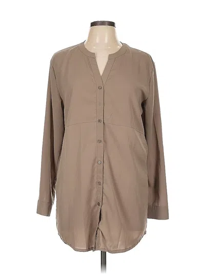 Pre-owned Freebird Long Sleeve Blouse In Brown