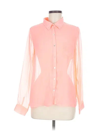 Pre-owned Freebird Long Sleeve Blouse In Pink