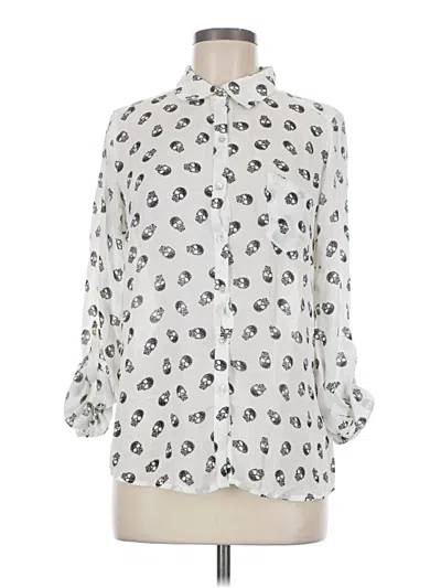 Pre-owned Freebird Long Sleeve Blouse In Silver