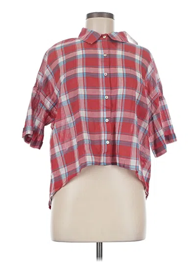 Pre-owned Freebird Short Sleeve Button Down Shirt In Red