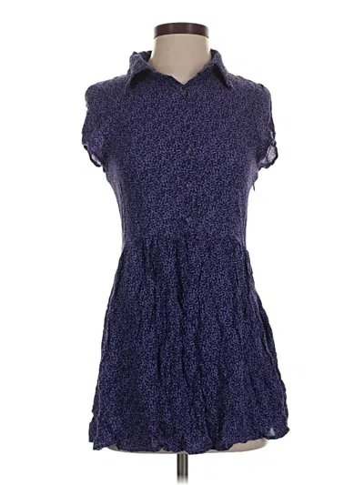 Pre-owned Freebird Short Sleeve Top Purple Tie Neck Tops