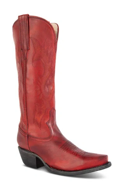 Freebird Woodland Leather Western Boot In Red