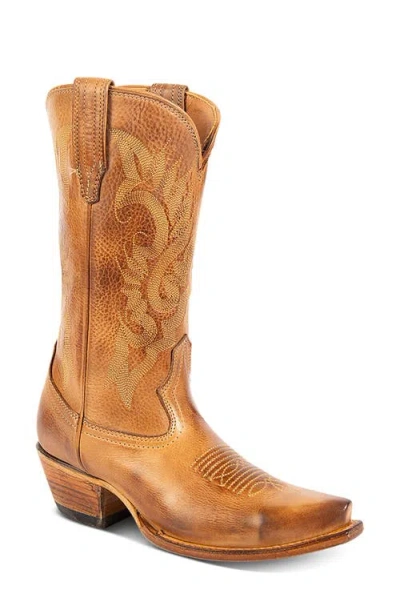 Freebird Woody Leather Western Boot In Brown