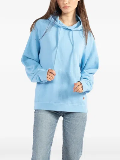 Freecity Drawstring Hooded Hoodie In Blue
