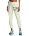 FREECITY FREE CITY COTTON LOGO SWEATtrousers IN CREAMY ARMY