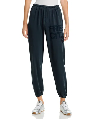 Freecity Free City Cotton Logo Sweatpants In Spacerocks In Blue