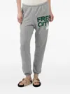 Freecity Heather Drawstring Track Pants In Gray