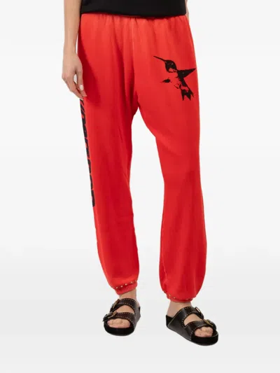 Freecity Hummingbird Studded Trousers In Animal Print
