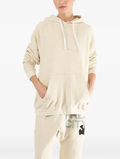 Freecity Kangaroo-pocket Hoodie In Neutral