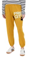 Freecity Large Sweatpants Yellow Plant In Yellow Plant