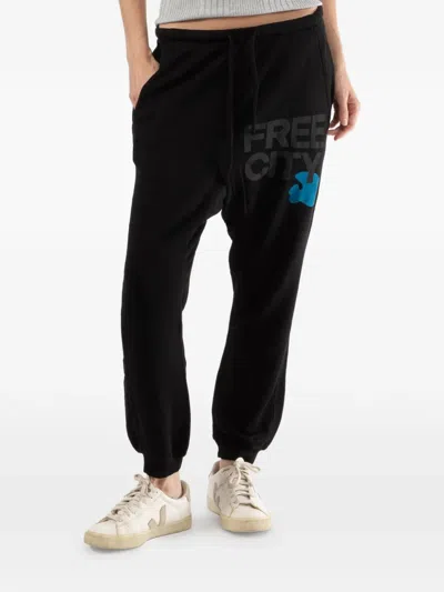 Freecity Logo Track Pants In Black