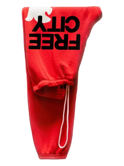 Freecity Logo Track Pants In Red
