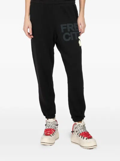 Freecity Logo Trousers In Black