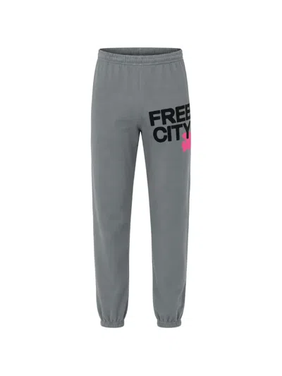 Freecity Logo-print Elasticated Track Pants In Gray