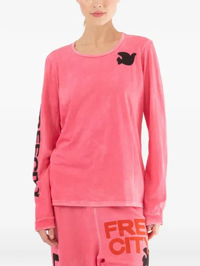 Freecity Long-sleeve T-shirt In Pink