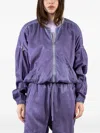 Freecity Satin Bomber Jacket In Purple