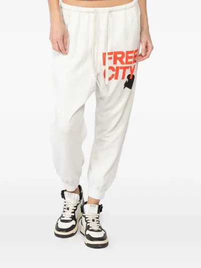 Freecity Sunfades Drawstring Sweatpants In White
