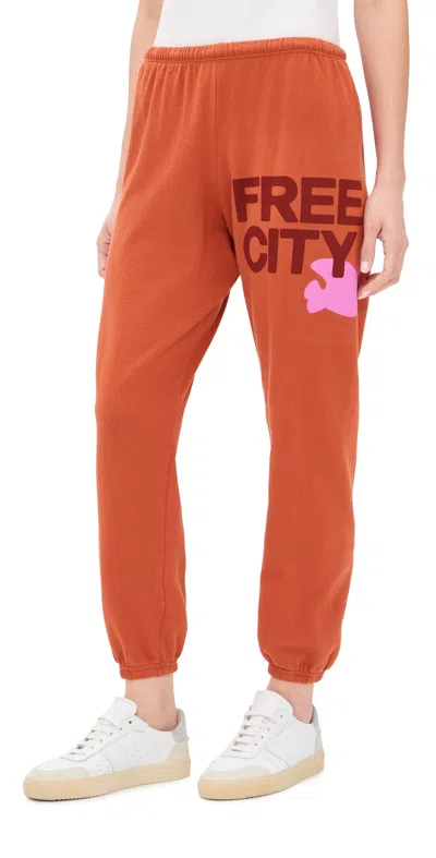 Freecity Sweatpants Burn Orange