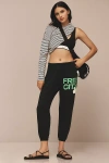 Freecity Free City Cotton Logo Sweatpants In Green Plant In Multicolor