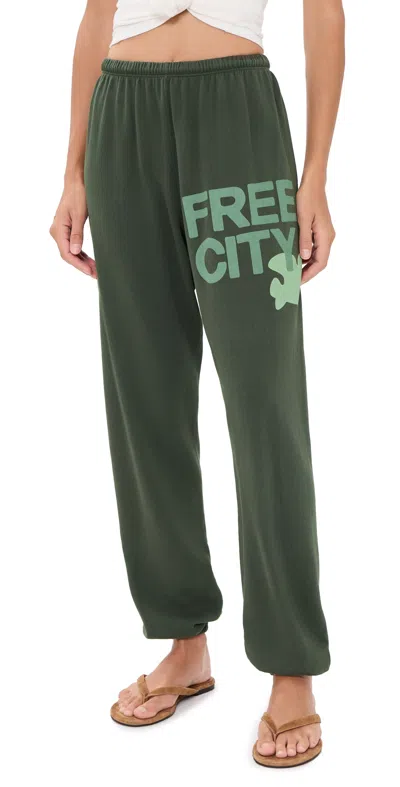 Freecity Sweatpants Weed In Green