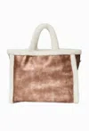 Freed Women's Vegan Leather And Faux Fur Tote Bag In Copper