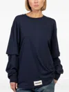 Freedér Double-layered Long-sleeve Top In Blue