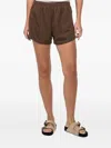 Freedér Elastic-waistband Jersey Shorts In Brown