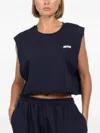 Freedér Soft Raw-edge Tank Top In Blue