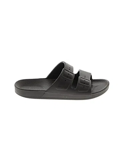 Pre-owned Freedom Moses Sandals In Black